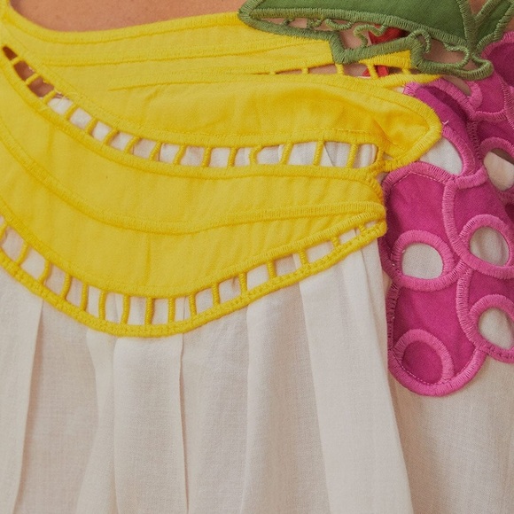 Farm Rio - Off-White Fruits Richelieu Sleeveless Maxi Dress - Picture 6 of 15